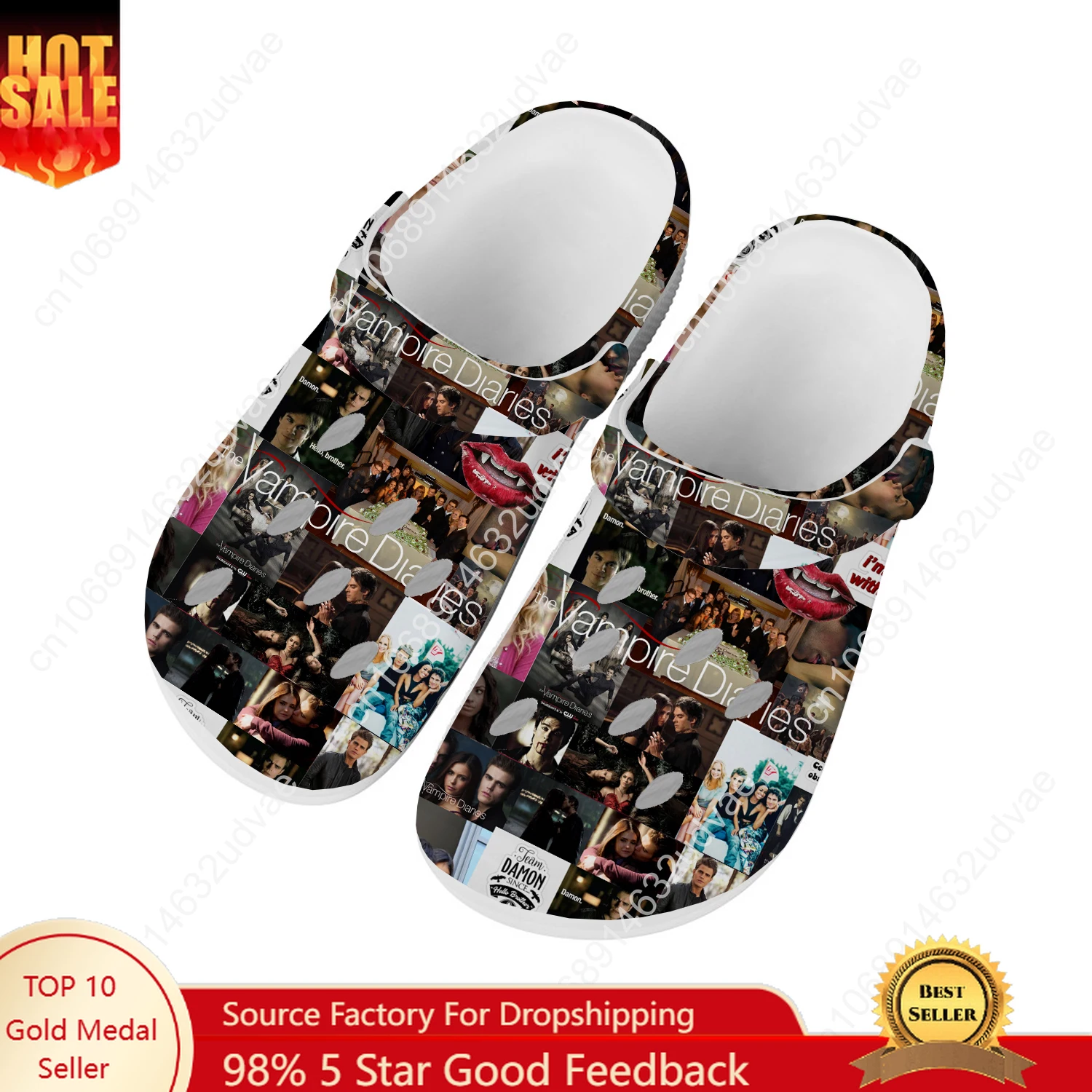 Women'S Shoes Clogs - ヴァンパイアウォーターシューズ男性女性ティーンエイジャー快適なファッションホームガーデン下駄カスタムサンダルビーチ通気性穴スリッパ