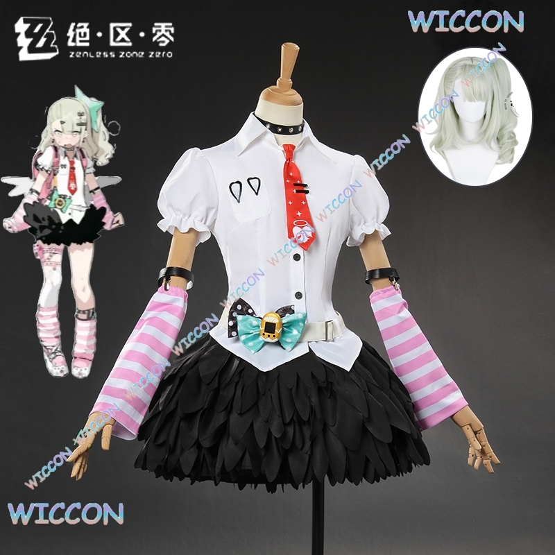 Women'S Shoes Zone - マガジン/ゲームゼンレスゾーンゼロコスプレちなずらレミコスプレ衣装ウィッグトップドレス制服靴フルセット女性ハロウィンパーティーロール