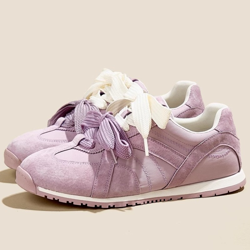 Women'S Shoes Trendy - パープル本革カジュアルレディースシューズ2026春夏新スタイル多用途、トレンディで通気性のあるスニーカーシューズ、35-40