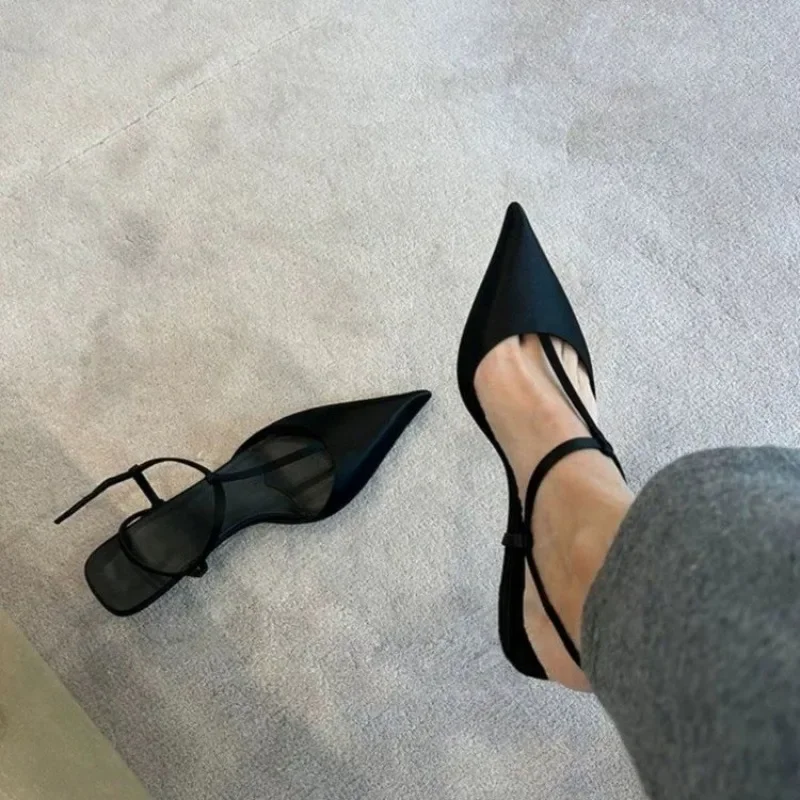 Women'S Shoes Large - 女性用靴 セクシーなポインテッドトゥ レディースサンダル 快適なローヒール トレンディなサンダル シンプルで多用途な大きいサイズのパンプス
