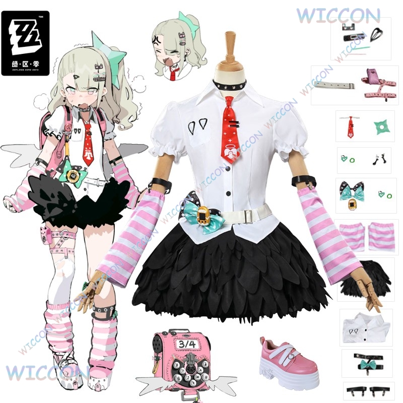Women'S Shoes Zone - ゲームゼンレスゾーンゼロコスプレチナツレミコスプレ衣装ウィッグトップドレス制服靴フルセット女性ハロウィンパーティーロールプレイ