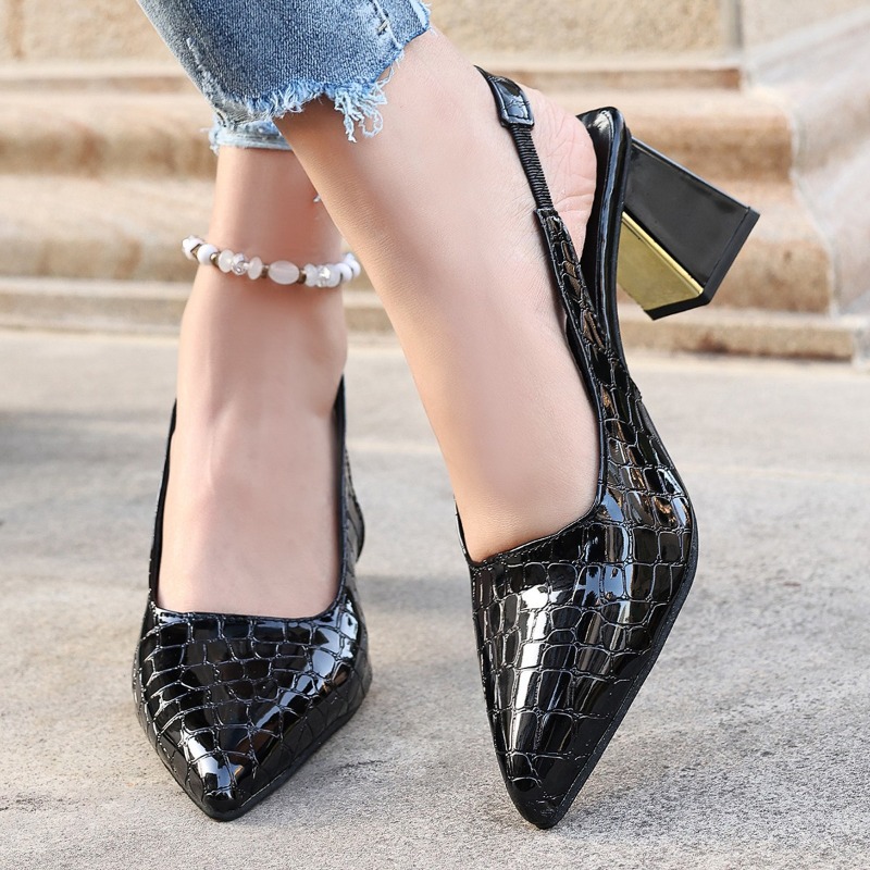 夏のハイヒールサンダル女性のセクシーな黒のトレンドドレスポン - Women Shoes Branded のレビューと価格