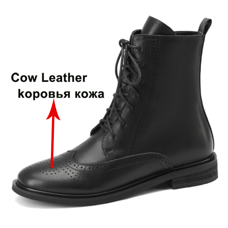Meotina女性の靴本革のオートバイのブーツアンクルブーツ - Women'S Shoes Size 40 In Us のレビューと価格