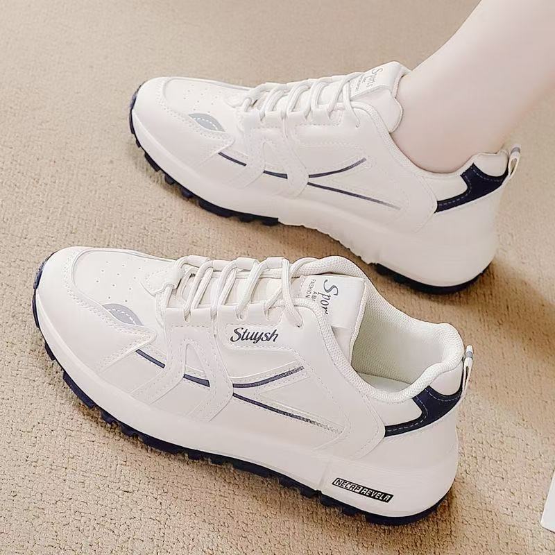 レディースのおしゃれな白いカジュアルスポーツシューズ、新しい - Women'S Shoes Trendy のレビューと価格