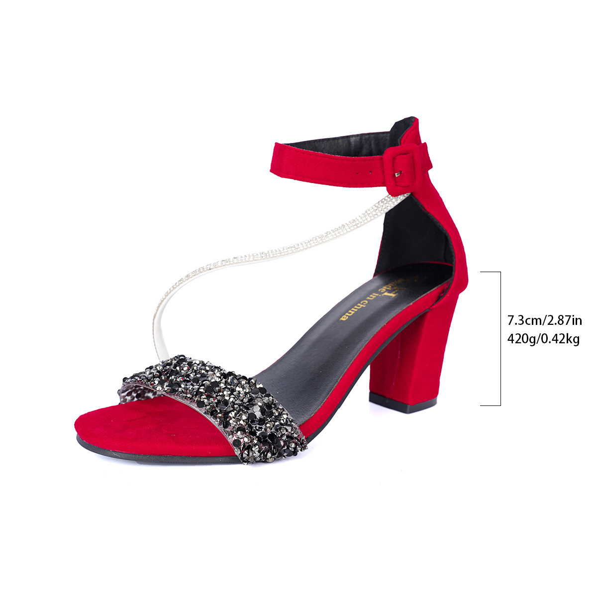 女性の夏のファッションサンダルミディアムハイヒールネボタンサ - Square Toe Mule のレビューと価格
