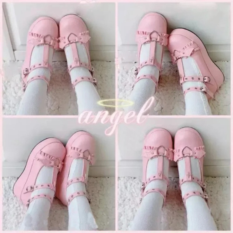 新しいスイートハートバックルウェッジメアリージェーンズ女性ピ - Women'S Shoes Large のレビューと価格