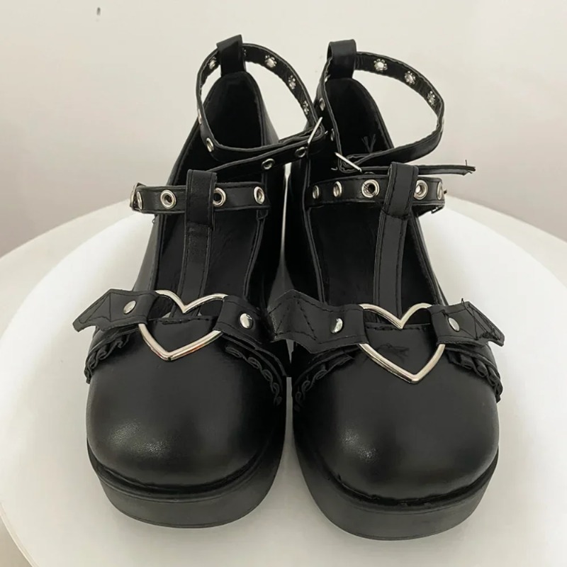 新しいスイートハートバックルウェッジメアリージェーンズ女性ピ - Women'S Shoes Large のレビューと価格