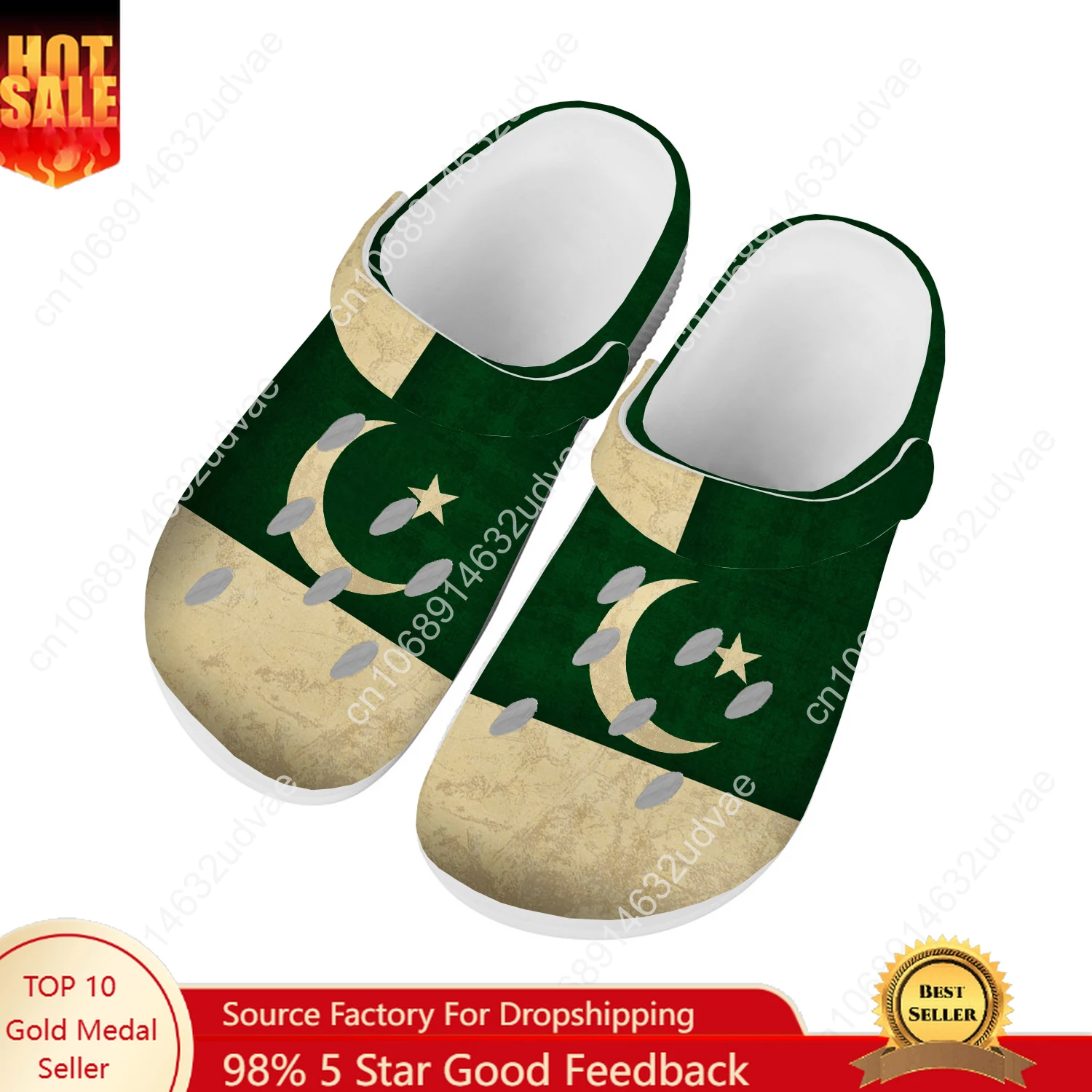 パキスタン国旗ウォーターシューズ男性女性快適な家庭菜園下駄カ - Women'S Shoes In Pakistan のレビューと価格