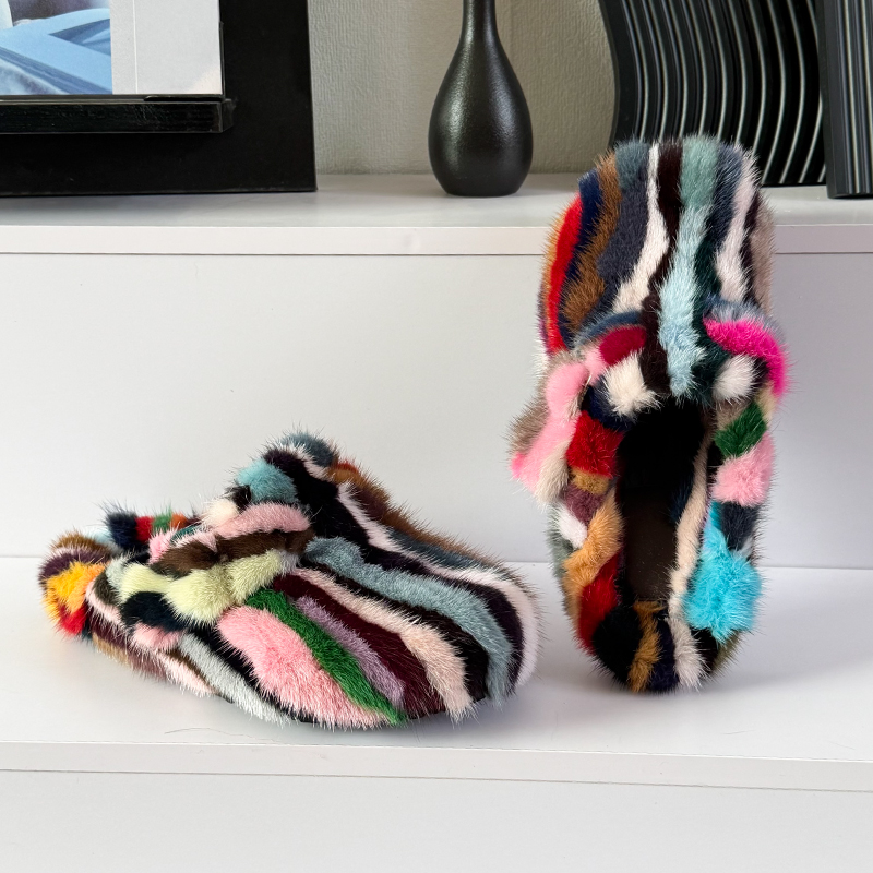 レディースミュール＆クロッグス ミンクファースリッパ 冬用レ - Women'S Shoes Clogs のレビューと価格