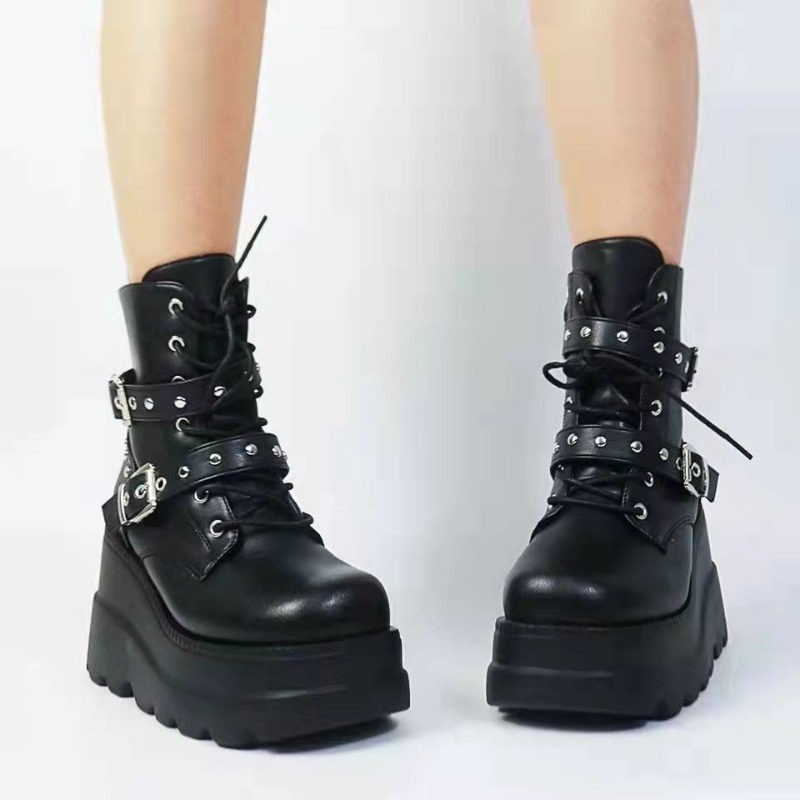 新しい女性 Pu レザーアンクルブーツ女性秋冬ラウンドトゥレ - Women'S Shoes Size 40 In Us のレビューと価格
