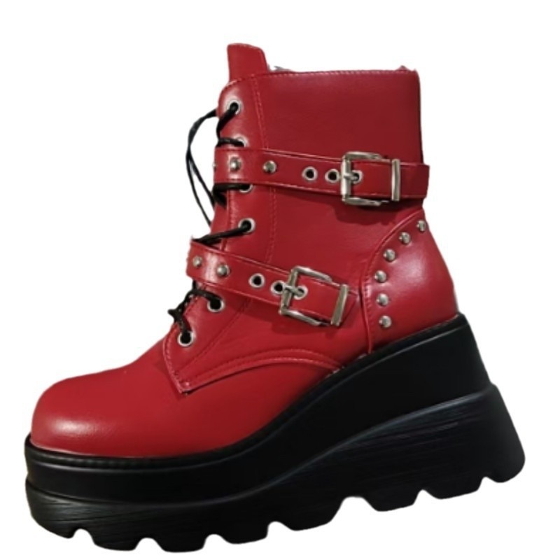 新しい女性 Pu レザーアンクルブーツ女性秋冬ラウンドトゥレ - Women'S Shoes Size 40 In Us のレビューと価格