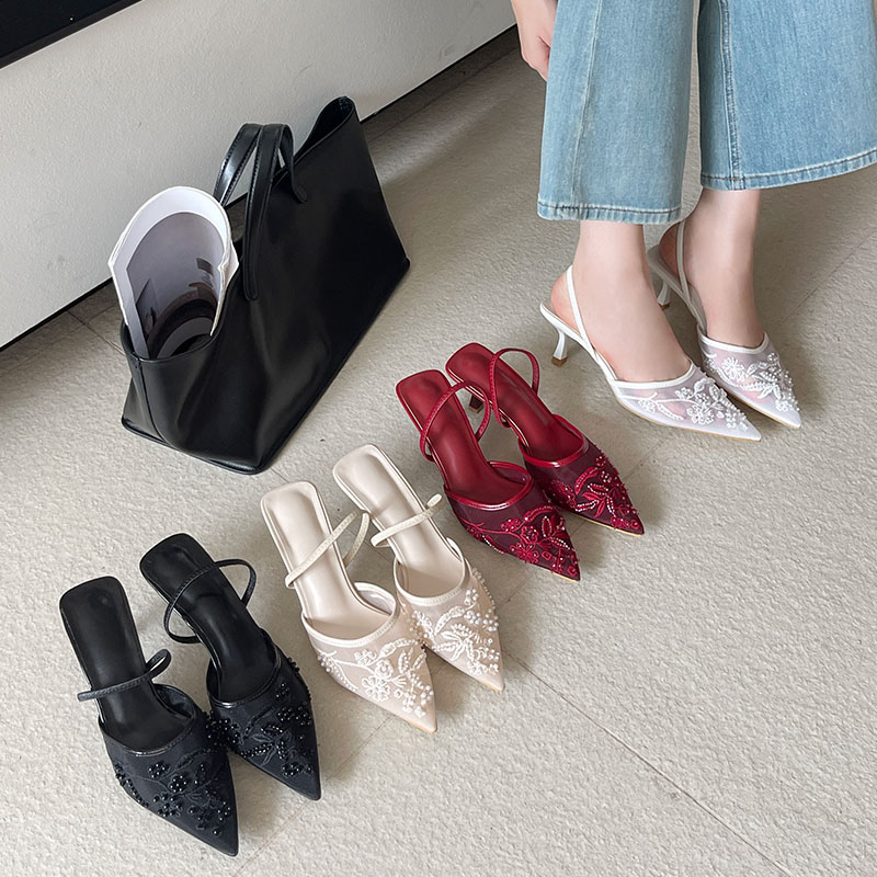2026 エレガントなスリングバックサンダル女性薄型ハイヒー - Women Shoes Branded のレビューと価格