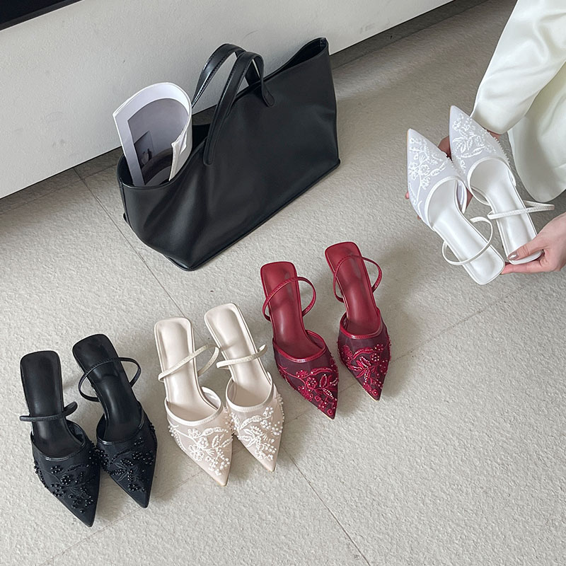 2026 エレガントなスリングバックサンダル女性薄型ハイヒー - Women Shoes Branded のレビューと価格