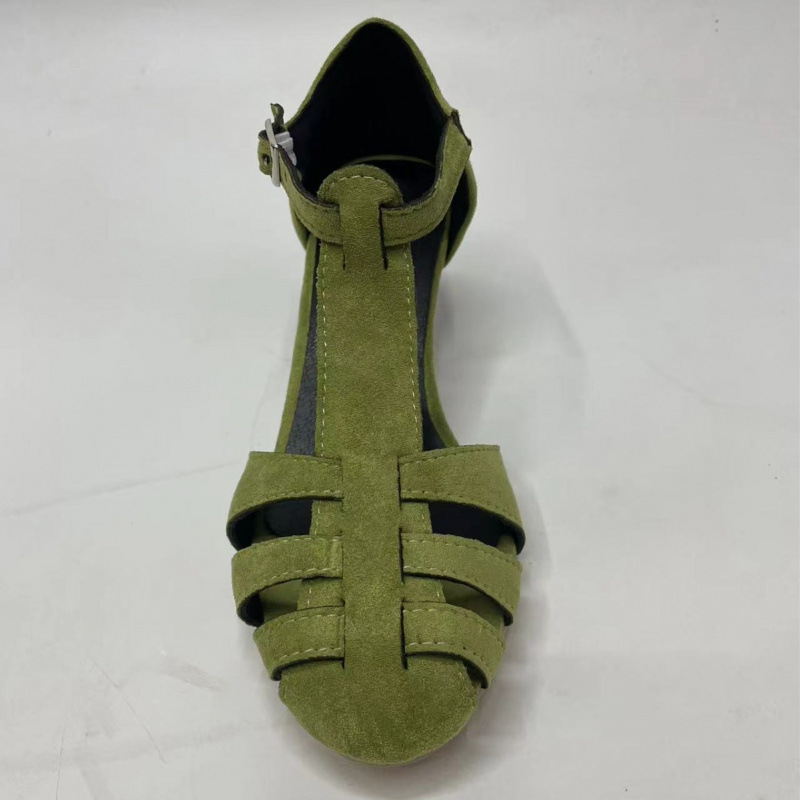 レディース グリーン スエード キトゥンヒール Tストラップ - Women Shoes Us To Eu のレビューと価格