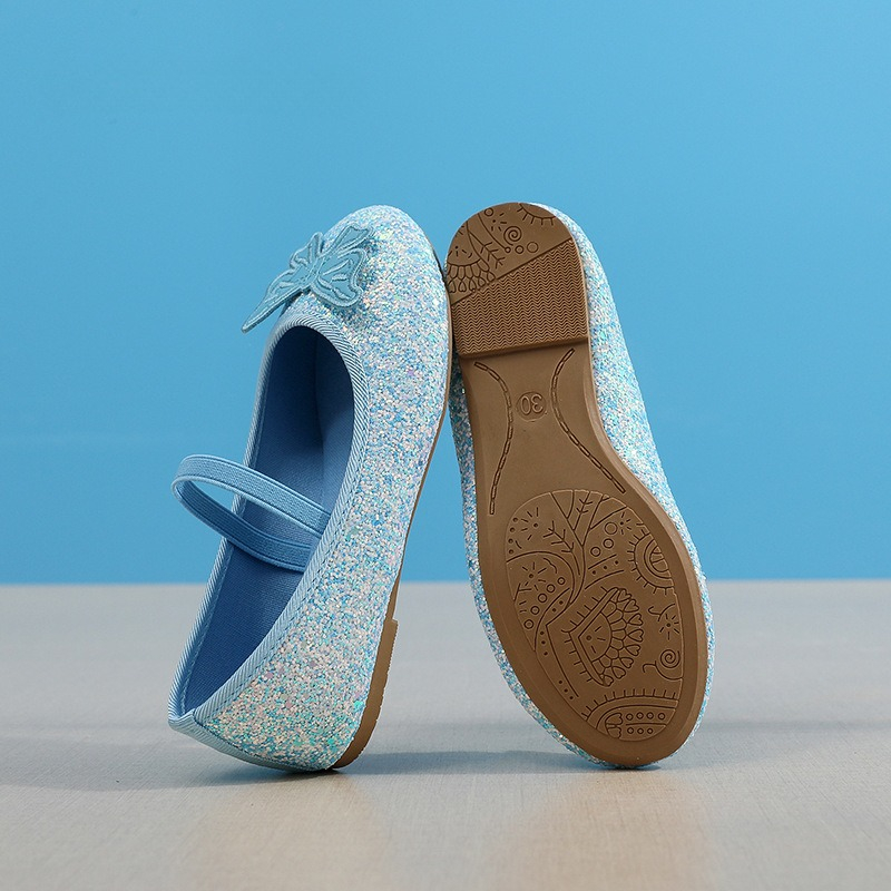 キッズフラットダンスシューズソリッドカラーPUちょう結びスパ - Women Shoes Us To Eu のレビューと価格