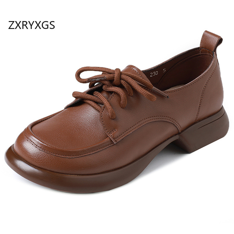 ZXRYXGS イギリス風トレンド ラウンドトゥ レースアッ - Women'S Shoes Large のレビューと価格