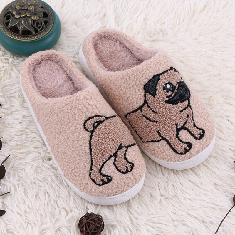 1 ペアユニセックスふわふわコットンアニマルプリントプラット - Women'S Shoes Trendy のレビューと価格
