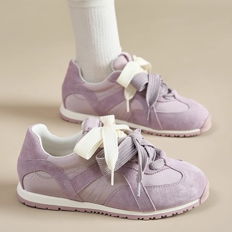 パープル本革カジュアルレディースシューズ2026春夏新スタイ - Women'S Shoes Trendy のレビューと価格