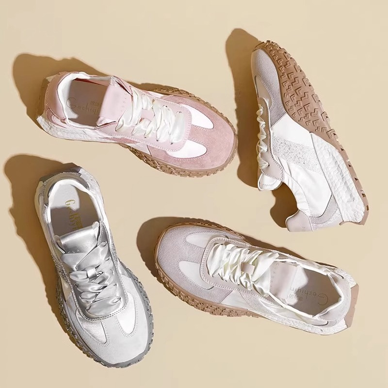 女性用新作通気性スニーカー、ハイエンドスポーツスニーカー、フ - Women'S Shoes New Balance 574 のレビューと価格