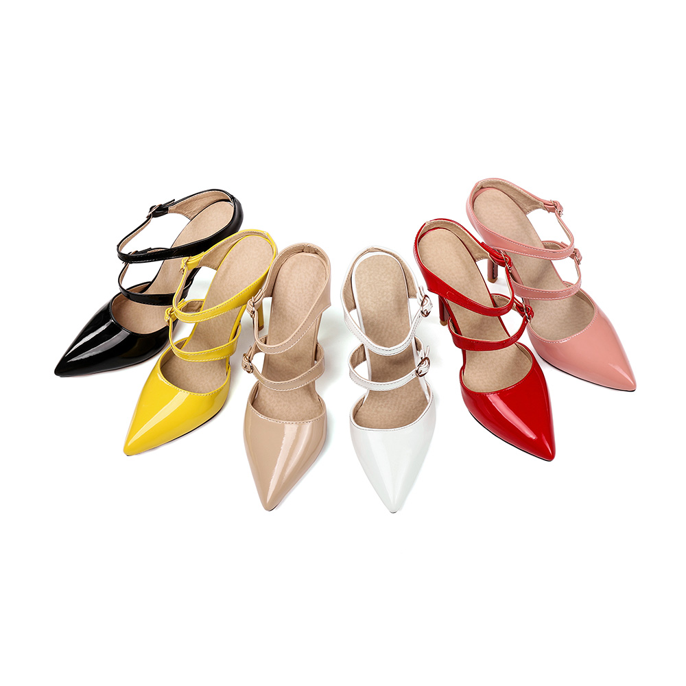 真新しいな赤、黄、女性ストリッパーサンダルスティレットハイヒ - Women Shoes Branded のレビューと価格