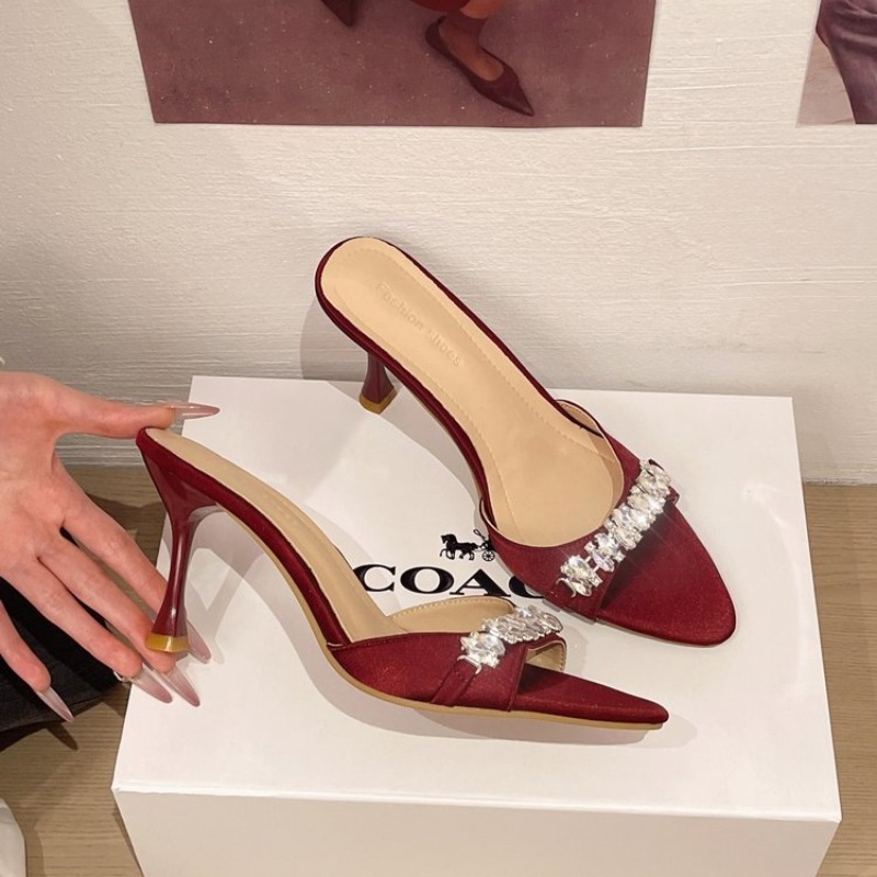 デザイナー女性用輝くクリスタルハイサンダル、ファッショナブル - Women'S Shoes Size 40 In Us のレビューと価格